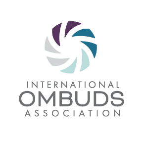 Logo that reads "International Ombuds Association" featuring a circle made of multiple colors.